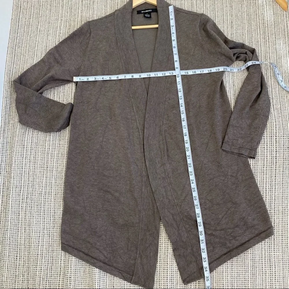 89th+Madison taupe open cardigan size large